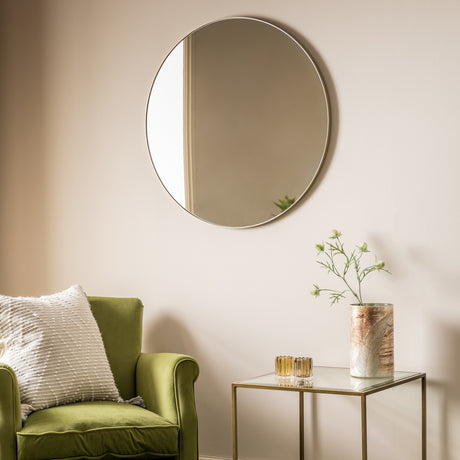 Amos Champagne gold finish round mirror –  from Amos Lighting + Home