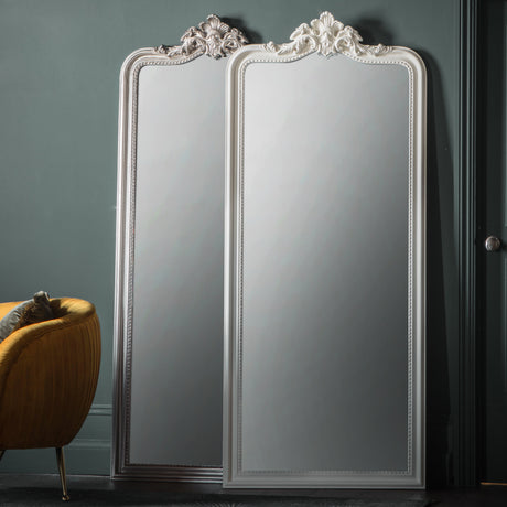 Amos French white ornate leaner mirror –  from Amos Lighting + Home