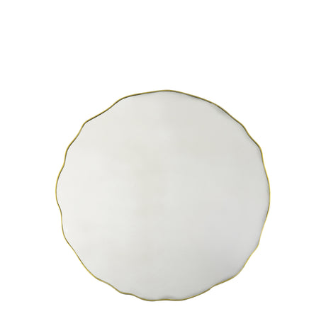 Amos Champagne gold scalloped edge round mirror –  from Amos Lighting + Home