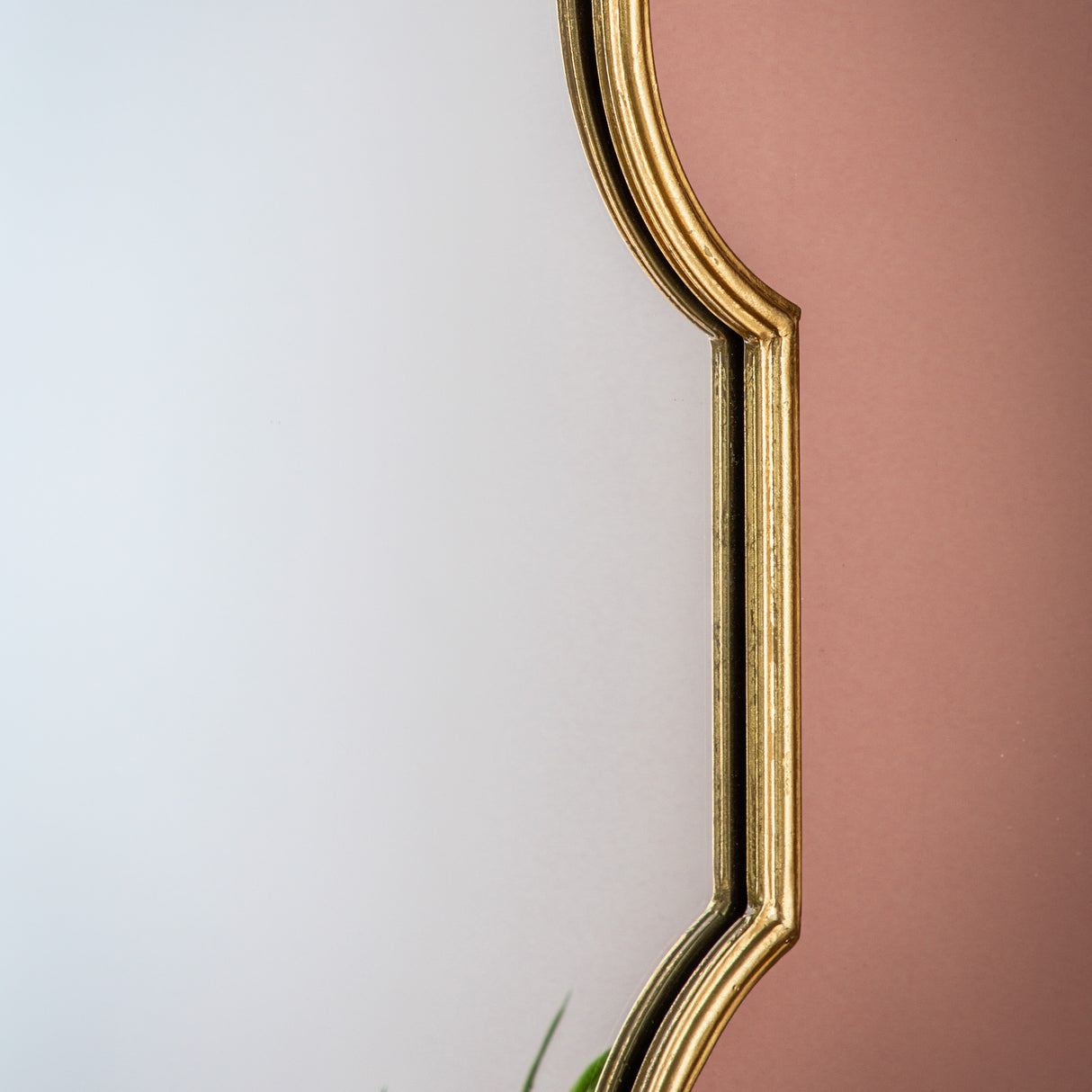 Amos Aged gold frame ellipse mirror –  from Amos Lighting + Home