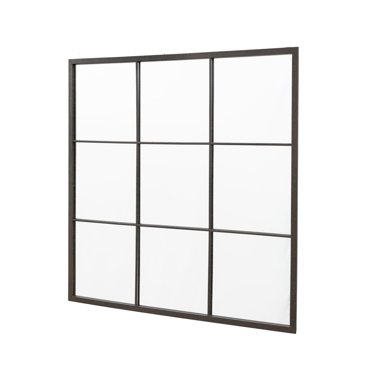 Amos Aged black large square window mirror –  from Amos Lighting + Home