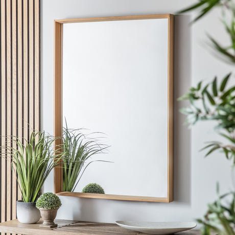 Amos Oak veneer rectangle mirror –  from Amos Lighting + Home