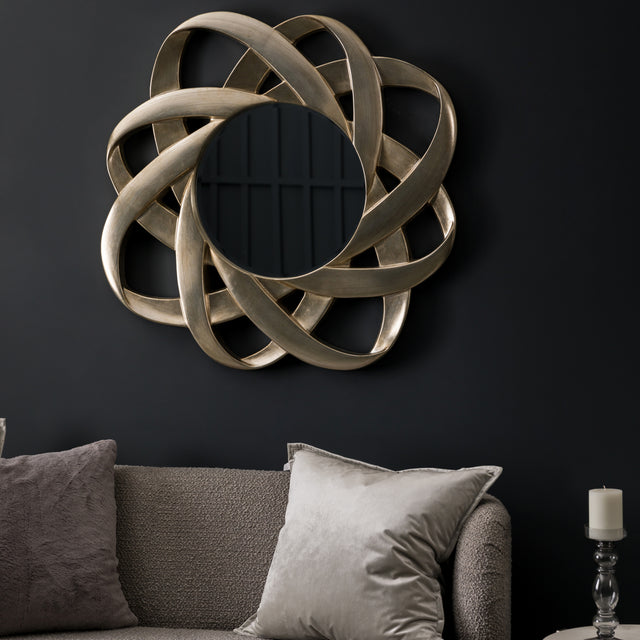 Amos Aged silver round mirror –  from Amos Lighting + Home