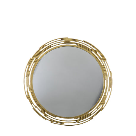 Amos Gold painted round mirror –  from Amos Lighting + Home