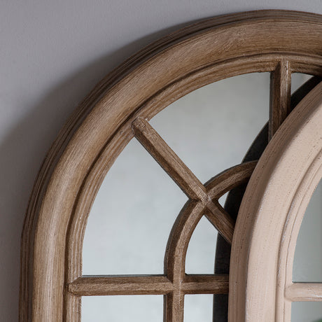 Amos Weathered light wood arch window mirror –  from Amos Lighting + Home