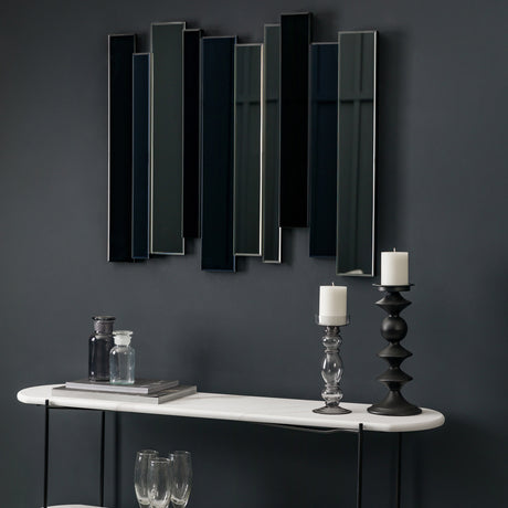 Amos Black smoked glass rectangle mirror –  from Amos Lighting + Home