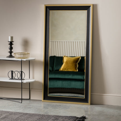 Amos Matt black leaner mirror –  from Amos Lighting + Home