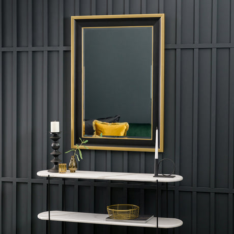 Amos Matt black rectangle medium mirror –  from Amos Lighting + Home