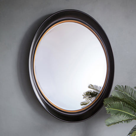 Amos Black oval mirror –  from Amos Lighting + Home