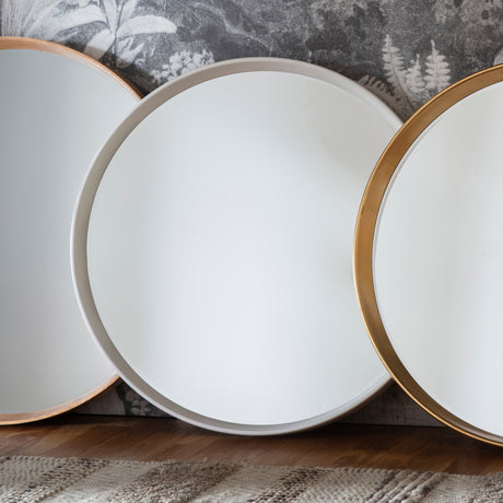 Amos Matt white round mirror –  from Amos Lighting + Home