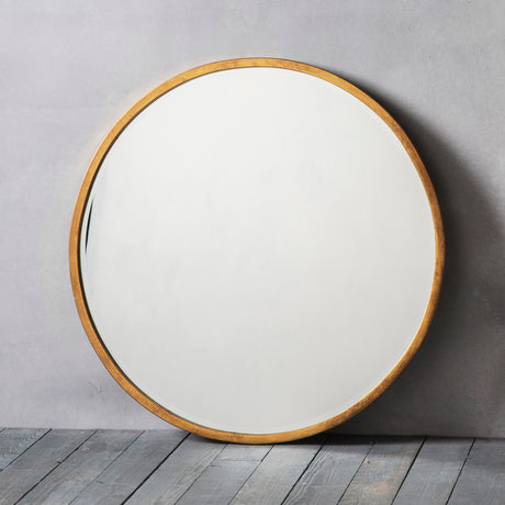 Amos Antique gold paint large round mirror –  from Amos Lighting + Home