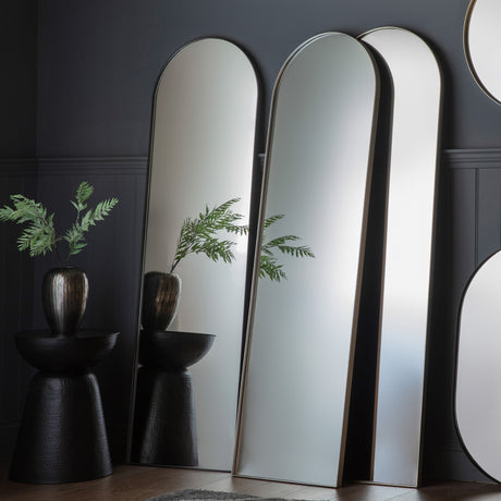 Amos Matt black arch leaner mirror –  from Amos Lighting + Home