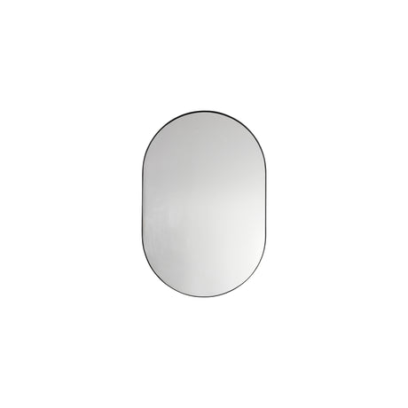 Amos Matt black ellipse mirror –  from Amos Lighting + Home