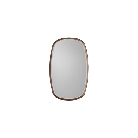 Amos Walnut stained wood ellipse mirror –  from Amos Lighting + Home