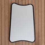 Amos Black glass tapered rectangle mirror –  from Amos Lighting + Home