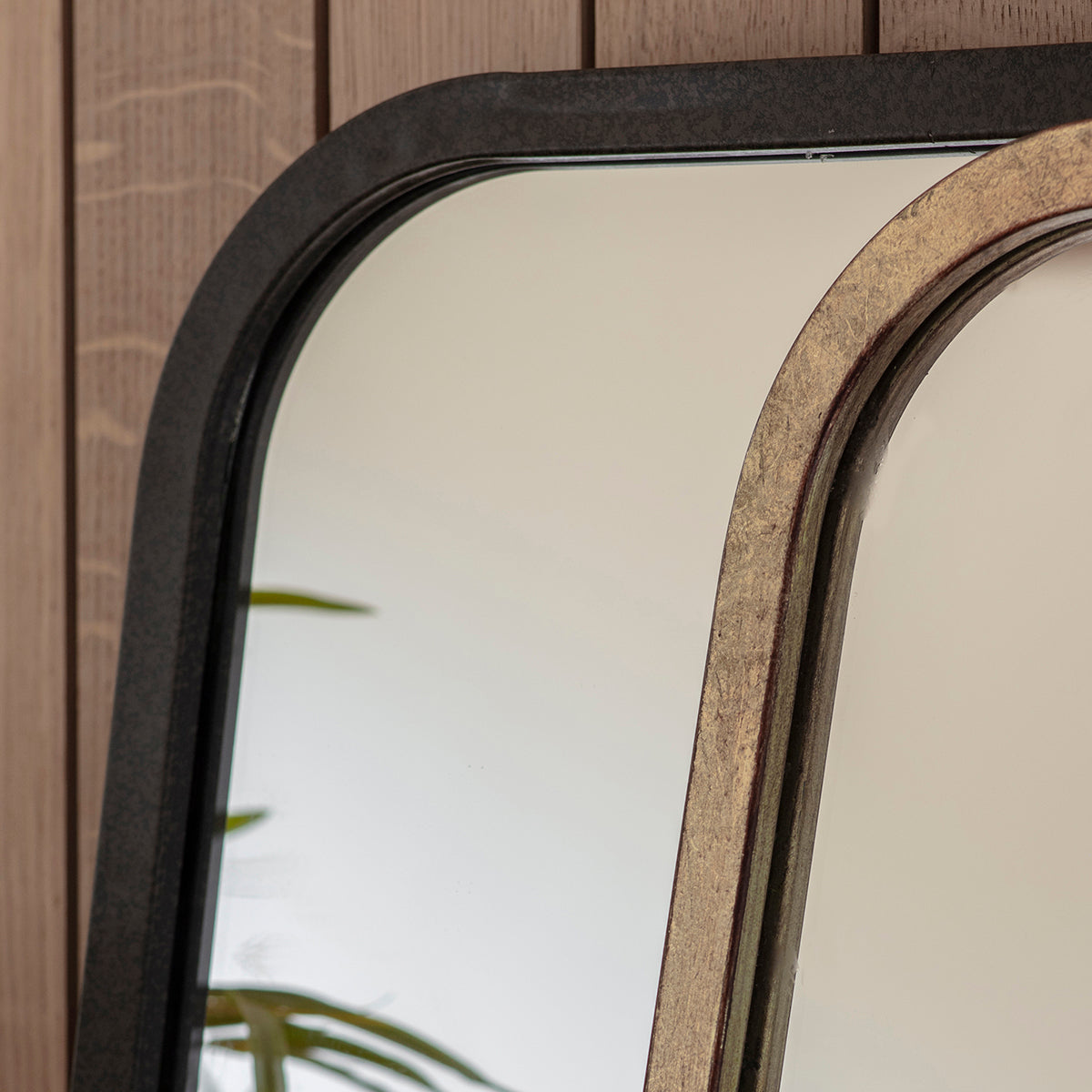 Amos Black glass tapered rectangle mirror –  from Amos Lighting + Home