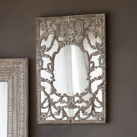 Amos Wooden overlaid rectangle mirror –  from Amos Lighting + Home