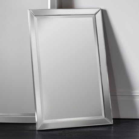 Amos Brushed silver medium rectangle mirror –  from Amos Lighting + Home