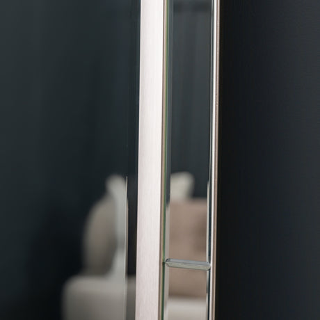 Amos Inset mirror and brushed silver leaner mirror –  from Amos Lighting + Home