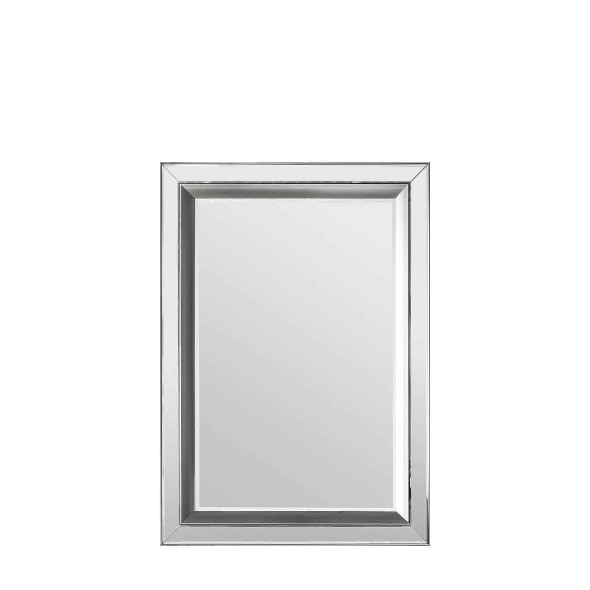 Amos Inset mirror and brushed silver rectangle mirror –  from Amos Lighting + Home