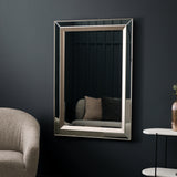 Amos Inset mirror and brushed silver rectangle mirror –  from Amos Lighting + Home