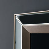 Amos Inset mirror and brushed silver rectangle mirror –  from Amos Lighting + Home