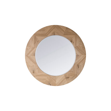 Amos Natural oak chevron round mirror –  from Amos Lighting + Home