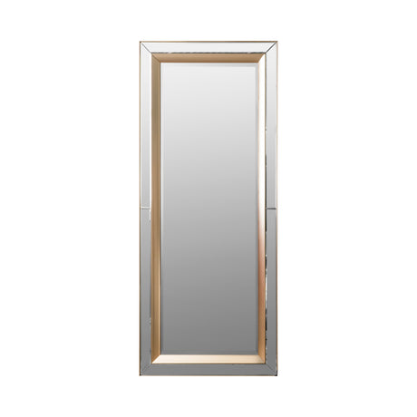 Amos Brushed gold bevelled edge leaner mirror –  from Amos Lighting + Home