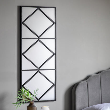 Amos Matt black rectangular mirror –  from Amos Lighting + Home