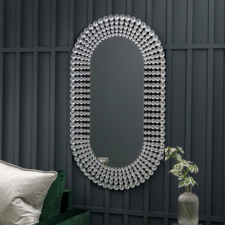 Amos Clear faceted edged ellipse mirror –  from Amos Lighting + Home