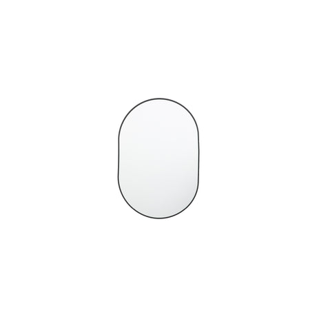 Amos Black medium delicate frame ellipse mirror –  from Amos Lighting + Home