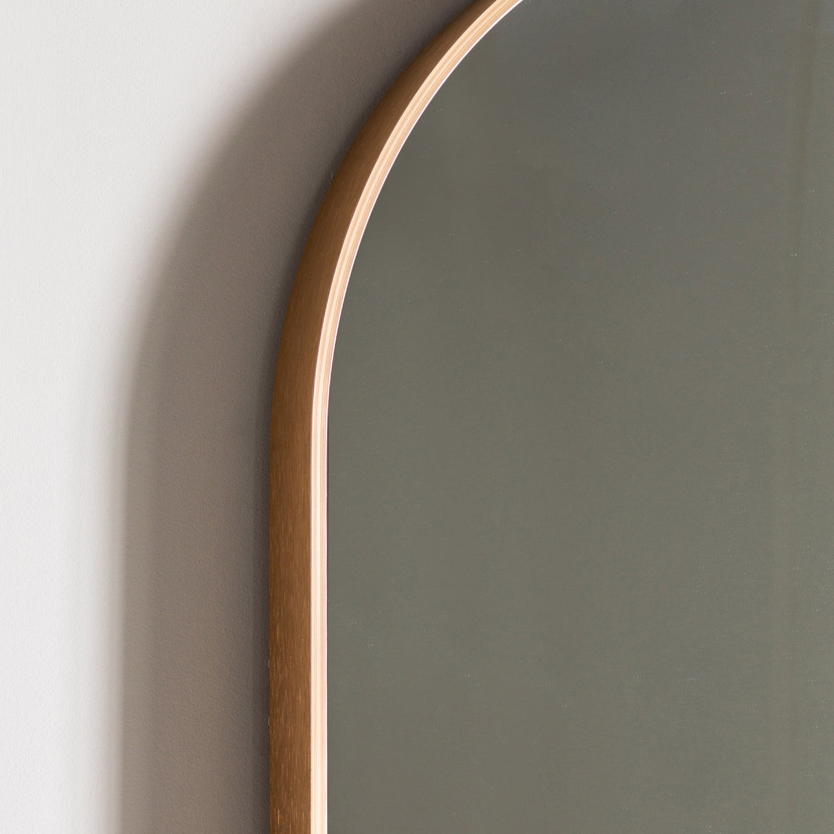 Amos Gold delicate frame ellipse mirror –  from Amos Lighting + Home