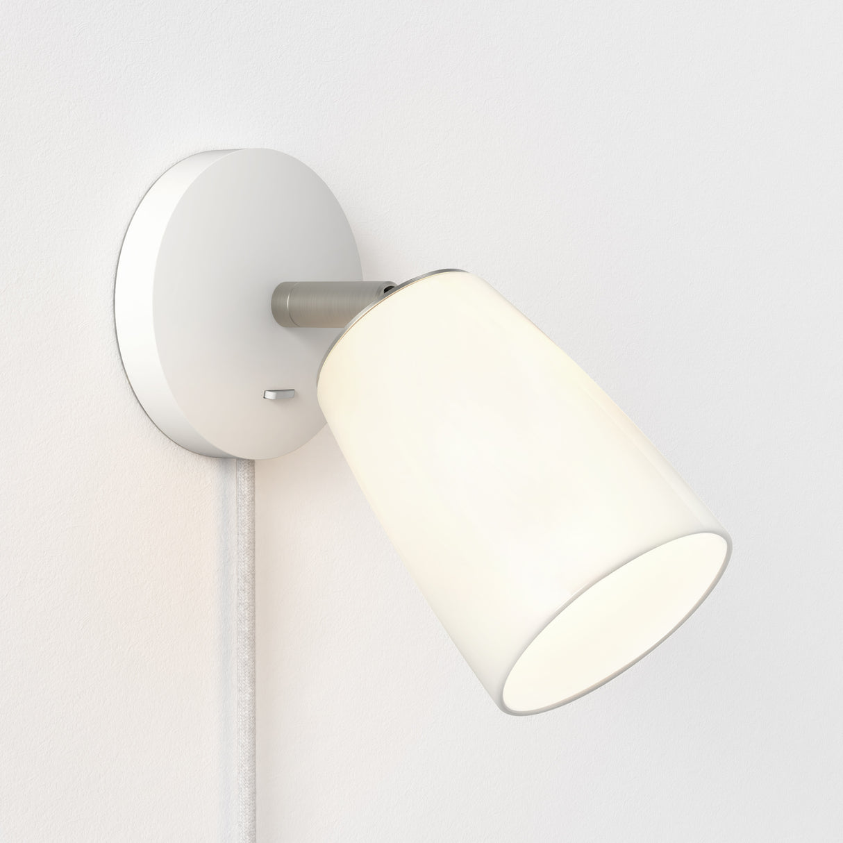 Astro Carlton Wall Plug-In Matt White Interior Wall Light