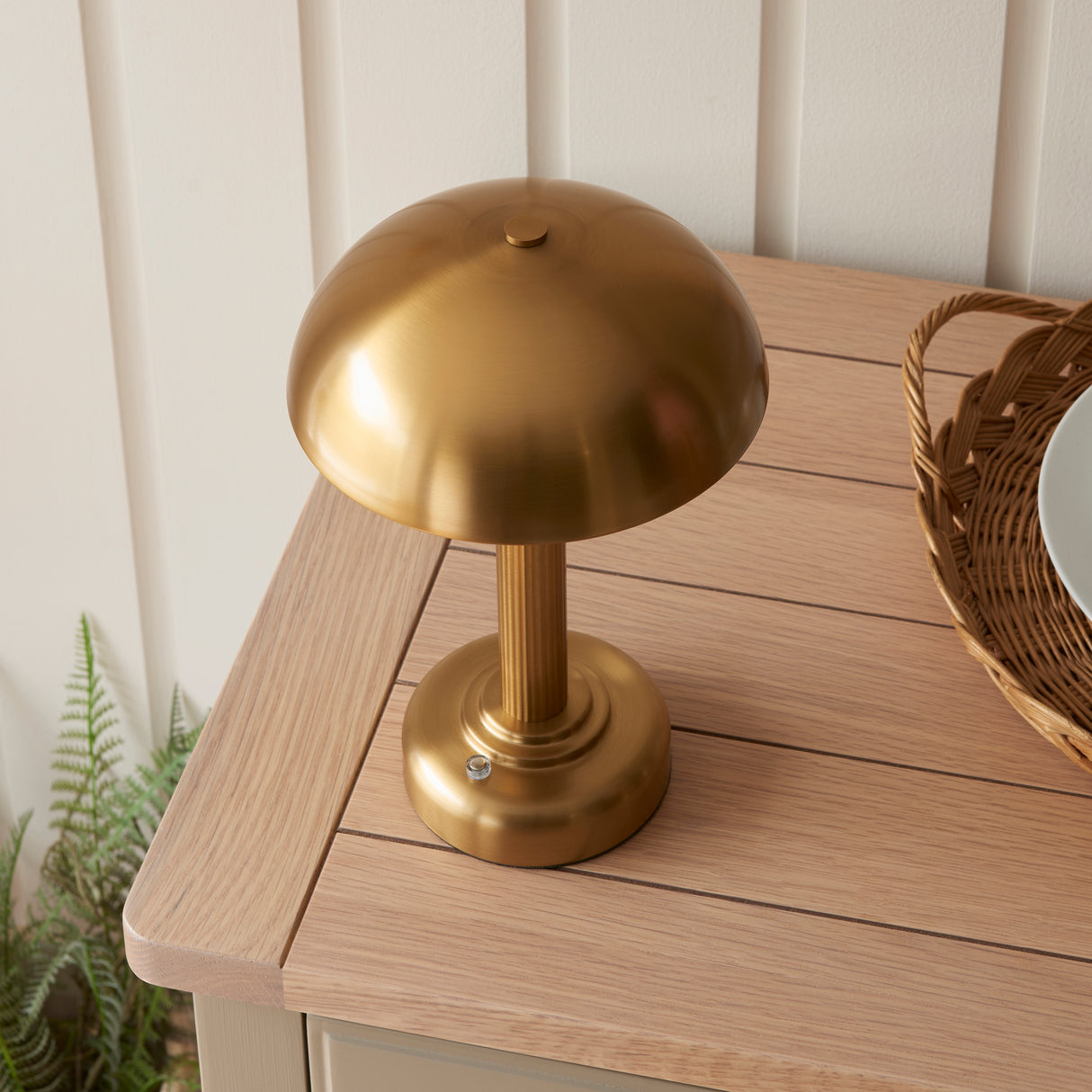 Endon Bridport Rechargeable Table Lamp Warm Brass
