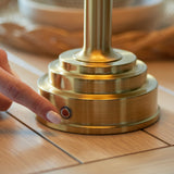 Endon Upton Rechargeable Table Lamp Base Aged Brass