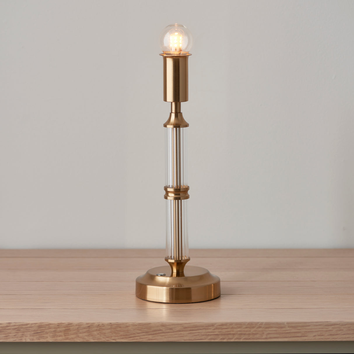 Endon Morton Rechargeable Table Lamp Base Aged Brass