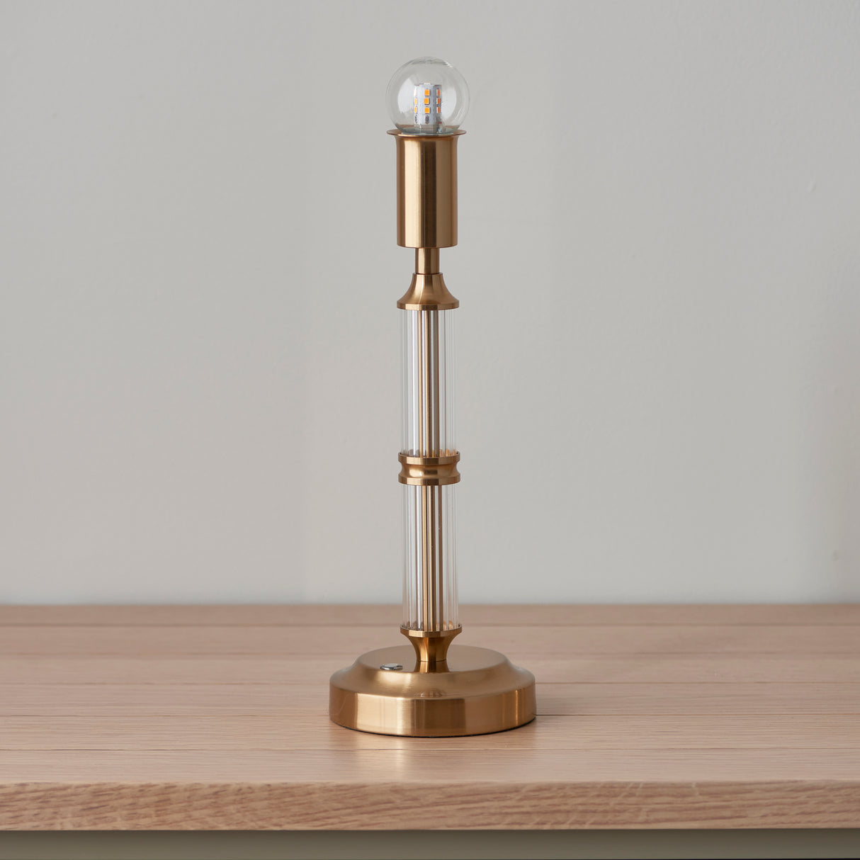 Endon Morton Rechargeable Table Lamp Base Aged Brass