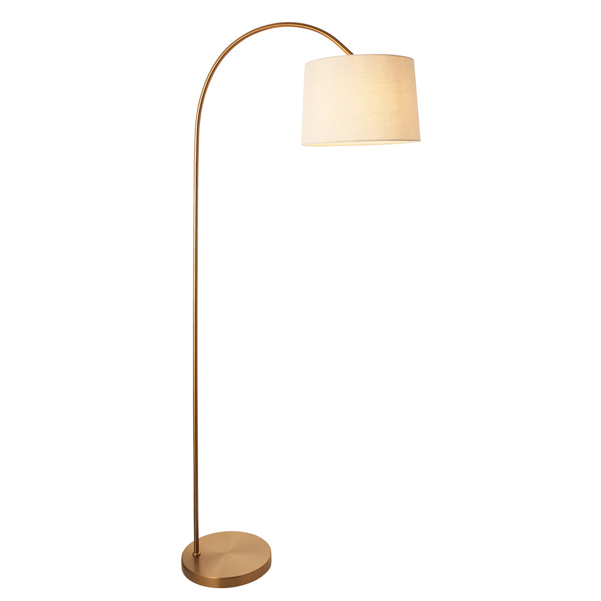 Endon Carlson Warm Brass Floor Lamp with Shade
