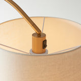 Endon Carlson Warm Brass Floor Lamp with Shade