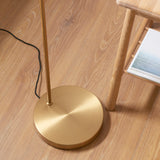 Endon Carlson Warm Brass Floor Lamp with Shade