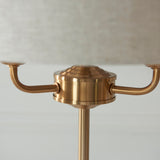 Endon Highclere Table Lamp Vintage Brass & Linen