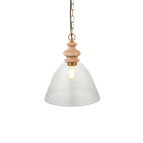 Endon Cotswold Single Pendant Natural Ash