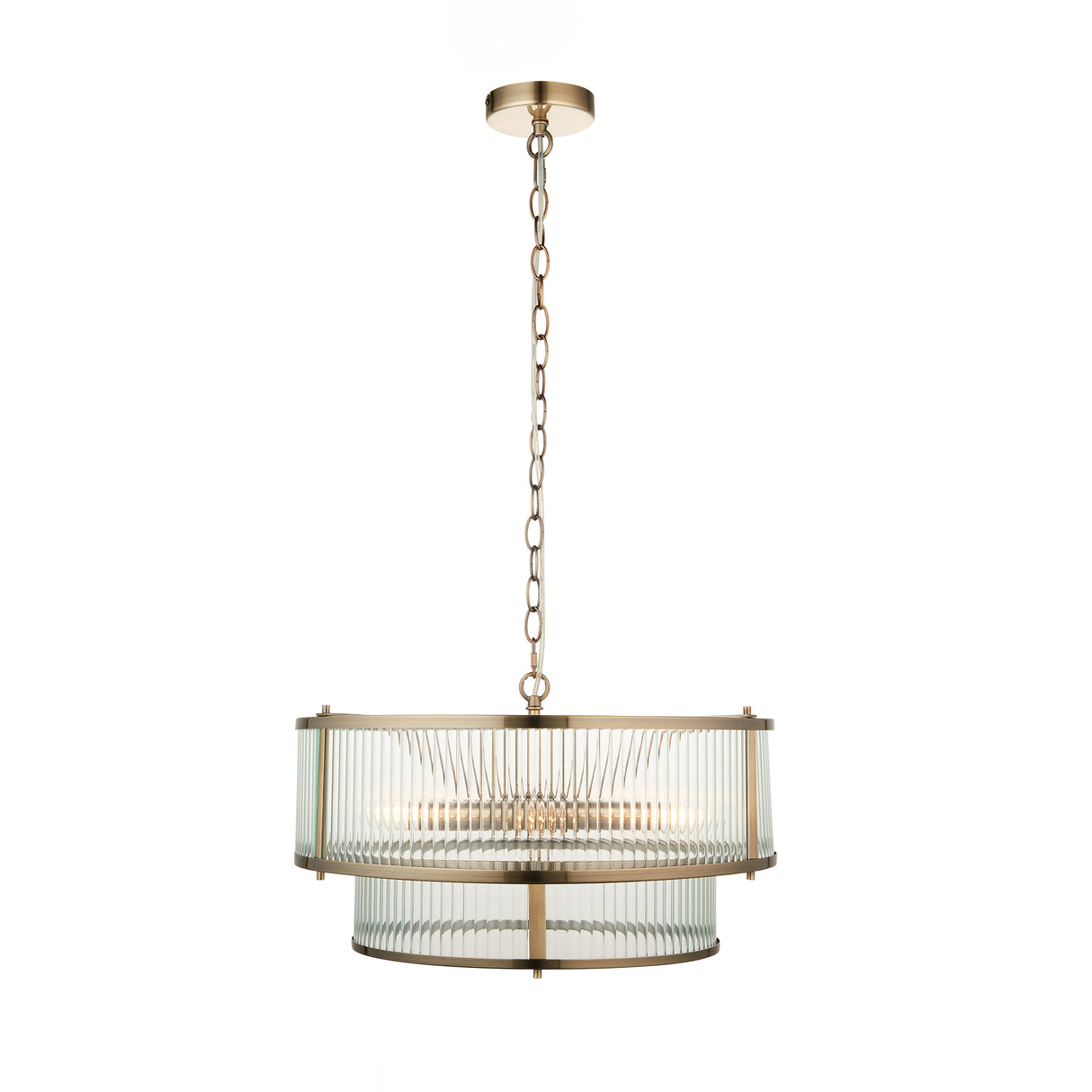 Endon Ridgeton 5lt Chandelier Antique Brass
