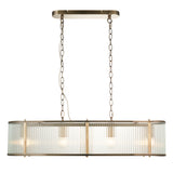 Endon Ridgeton 4lt Linear Chandelier Antique Brass