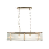 Endon Ridgeton 4lt Linear Chandelier Antique Brass