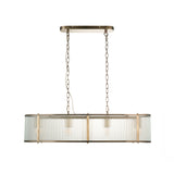 Endon Ridgeton 4lt Linear Chandelier Antique Brass