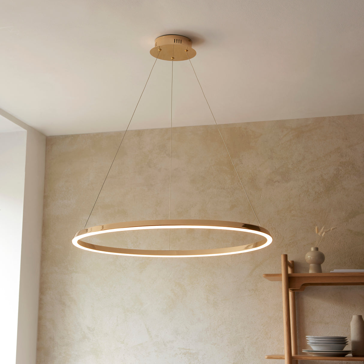Endon Staten LED Pendant French Gold