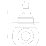 Astro Trimless Round Adjustable Matt White Interior Downlight
