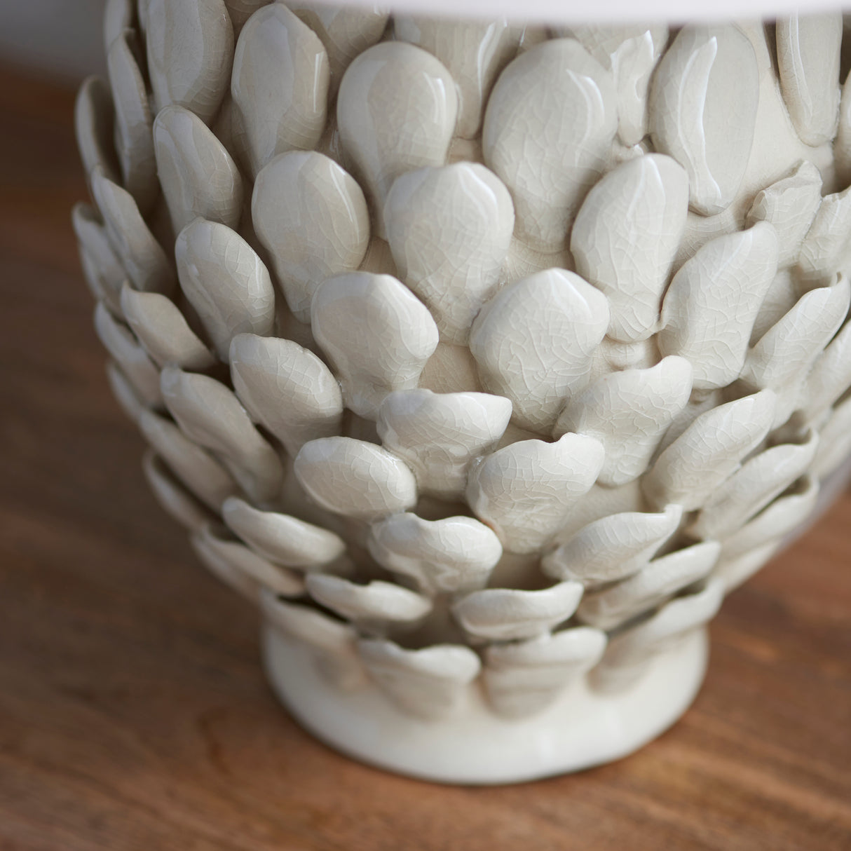 Endon Layered Leaf Table Lamp Base Ivory