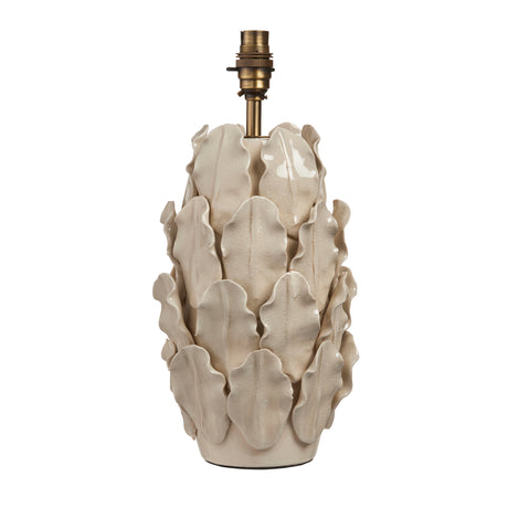 Endon Layered Leaf Table Lamp Base Tall Ivory